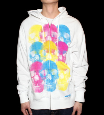Krew Zip Hooded Muska Nueve white