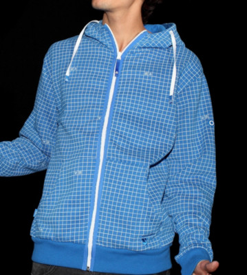 Ucon Zip Hooded Checkers blue