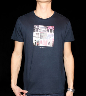 Ben Sherman T-Shirt Snaps blue classci navy
