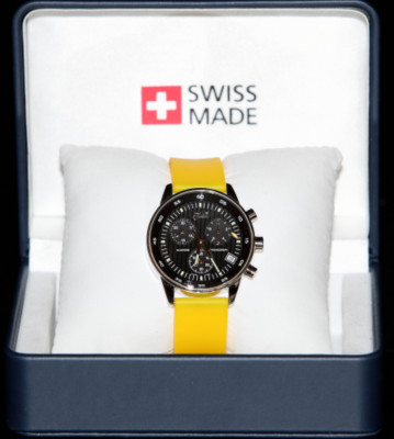 Touchin Uhren Classic Chrono 11.851 Kautschuk black/yellow