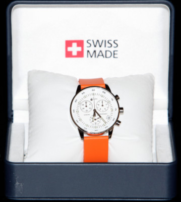 Touchin Uhren Classic Chrono 11.851 Kautschuk white/orange