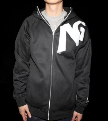 Analog Zip Hooded Transpose black true black