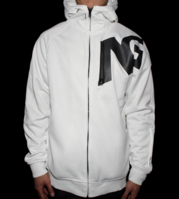 Analog Zip Hooded Transpose white opitcal white