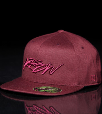 Krew Flex Fit Cap Skript red maroon