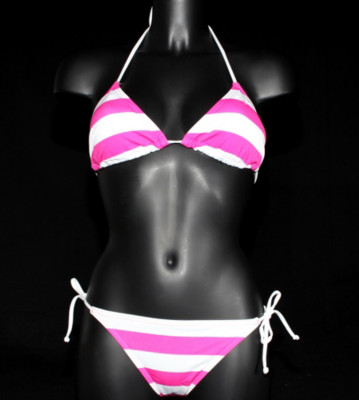 Roxy Bikini Spot on-stripes pink hot/white