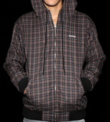 Safari Fleece Zip Hooded Forest brown