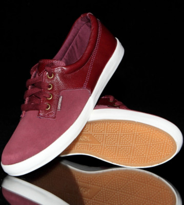 Pointer Shoes A.F.D. red suede pebbled leather raspberry cream