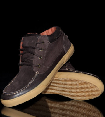 Pointer Shoes Taylor brown canvas suede tumbled leather dark chocolate gum
