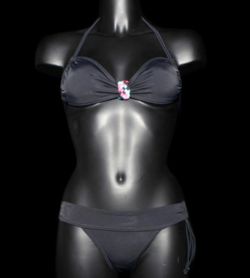 Roxy W Bikini Flash Forward 70S Lowride black true black
