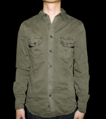 Revolution Shirt David green grey