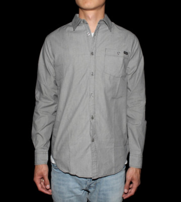 RVCA Shirt Wesley Stripes grey