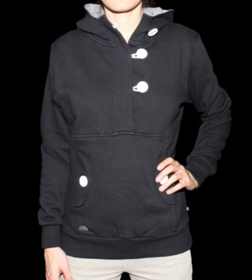 Ucon W Hooded Button Omma black/white buttons