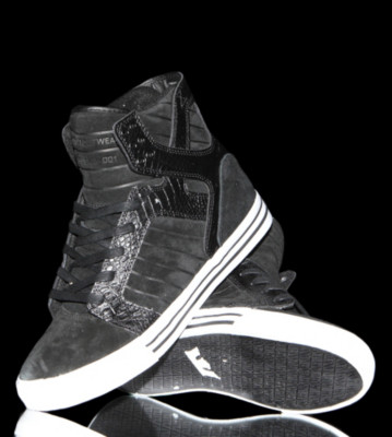 Supra Shoes Muska Skytop black croc suede