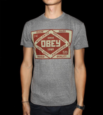 Obey T-Shirt Obey Trademark grey heather