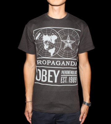 Obey T-Shirt Global Phenomenology black heather graphite