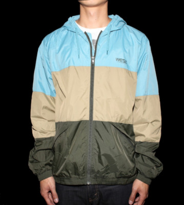 Wesc Windbreaker Magnus blue adriatic/green