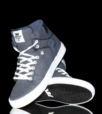 Supra Shoes Vaider blue navy washed canvas