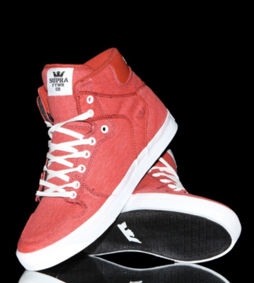 Supra Shoes Vaider red washed canvas
