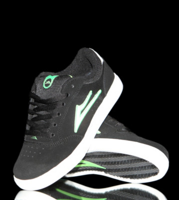 Lakai Kids Shoes Mike Mo black suede/green