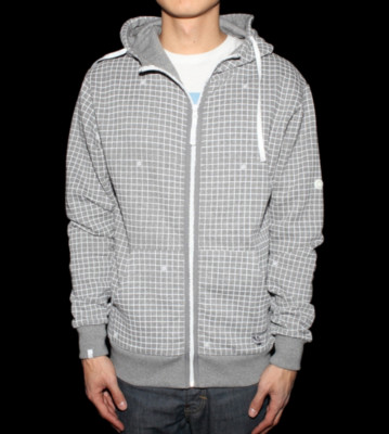 Ucon Zip Hooded Checkers grey