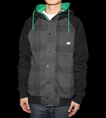 Ucon Zip Hooded Sinclair black/dark grey/green