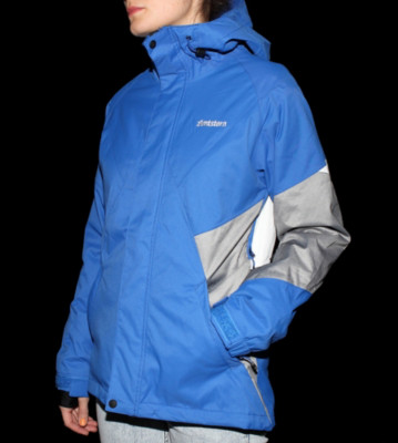 Zimtstern W Snowjacket Canopia blue royal/grey melange