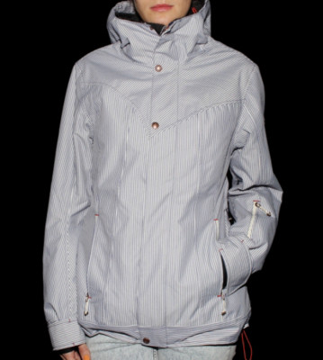 Zimtstern W Snowjacket Rena blue hickory/white stripes