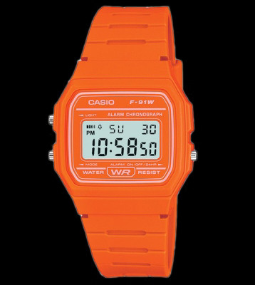 Casio Watch F-91WC orange