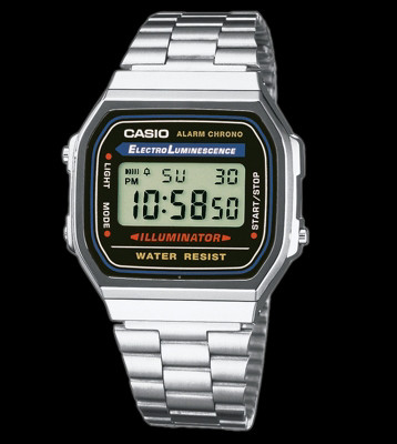 Casio Watch A168WA silver/black