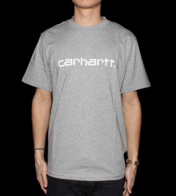 Carhartt T-Shirt Script grey heather/white