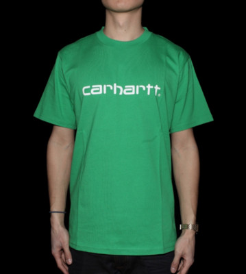 Carhartt T-Shirt Script green dill/white