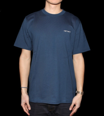 Carhartt T-Shirt Embroidery blue federal/white