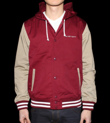 Carhartt Jacket Robson red cranberry/beige horn