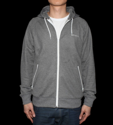 Carhartt Zip Hooded Jacket Gym grey dark heather/white