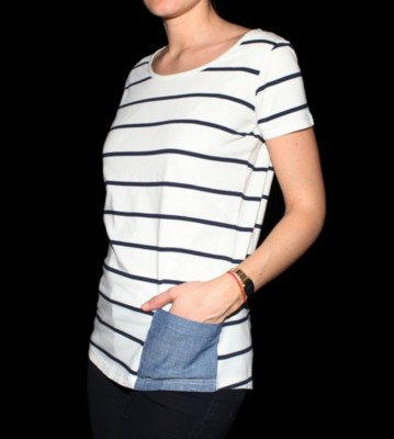 Revolution W T-Shirt Skipper white navy