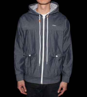 Safari Zip Hooded Chambray blue indigo