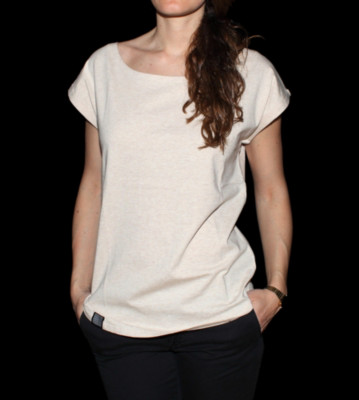 Wemoto W T-Shirt Bell beige eggshell melange