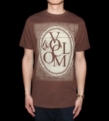 Volcom T-Shirt Label brown tacoma