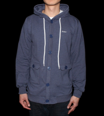 Safari Zip Hooded Safarigan II blue navy melange