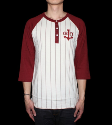 Obey T-Shirt Dugout beige oxblood