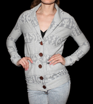 Obey W Cardigan Wild Within grey heather