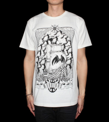 Warriors T-Shirt Ship white/black