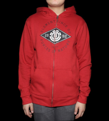 Element Kids Zip Hooded Major League red chilli