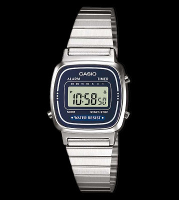 Casio Watch LA670WEA silver/blue