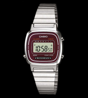 Casio Watch LA670WEA silver/red