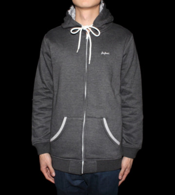 Safari Zip Hooded Melange grey dark charcoal