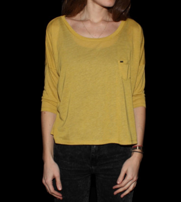 Obey W T-Shirt Linen Dantes Peak yellow oil