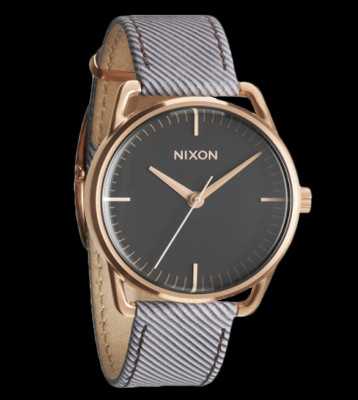 Nixon Watch The Mellor pink chocolate pinstripe