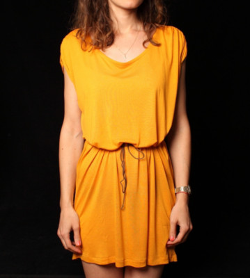 Suit W Dress Bina yellow tinsel