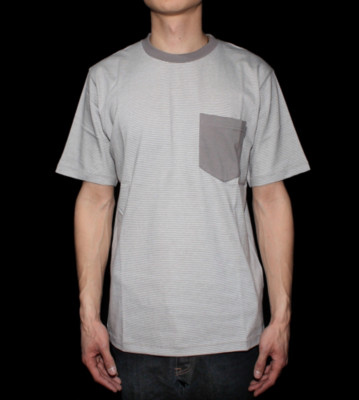 Carhartt T-Shirt Loft Pocket grey planet/white loft stripe
